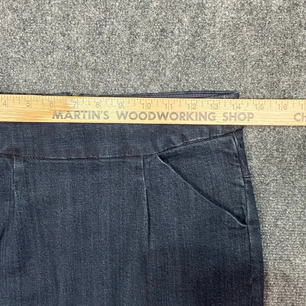 J. Crew‎ Women's Stretch Denim Pencil Skirt Size 2 Dark Wash Chic Back Slit